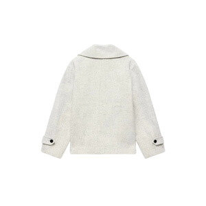 Mint Velvet Grey Double Breasted Textured Jacket